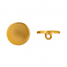 Пуговица пластиковая на ножке круглой формы, золотая, 20L