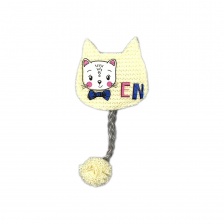 Аппликация 3D "Котик", цвет бежевый, размер 37 мм х 55 мм