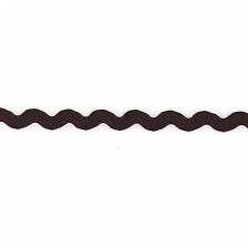 Декоративная тесьма вьюнок, ширина 8 мм, намотка 15 ярдов, цвет коричневый (№70)