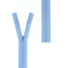 Молния спираль, тип 3, потайная, неразъемная, основа капрон, длина 50 см, цвет 232 (серо-голубой), бегунок цвета основы