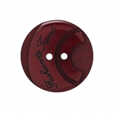 Пуговица пластиковая на два прокола, размер 40L, цвет бордовый