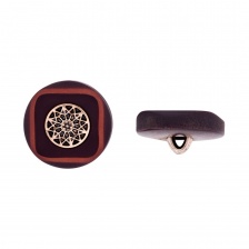 Пуговица пластиковая на ножке, размер 28L, цвет шоколад