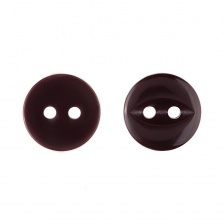 Пуговица пластиковая на два прокола, бордовая, 24L