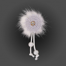 Аппликация 3D "Одуванчик", цвет серый, размер 40х75 мм