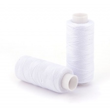 Нитки полиэстер 40/2, цвет белый, катушка 400 Y