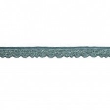 Кружево эластичное, ширина 25 мм, цвет зеленый, намотка 15 ярдов