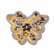 Аппликация на сетке из пайеток, размер 110х80 мм