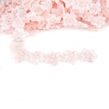 Цветочки из капроновой ленты, размер 45 мм, намотка 20 ярдов, цвет персиковый (№19) 