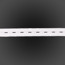 Резинка вязаная перфорированная, ширина 20 мм, цвет белый, намотка 30 метров.