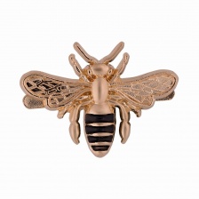 Брошь металлическая крепление усики, размер 26х18 мм