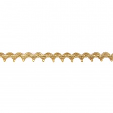 Тесьма отделочная металлизированная, ширина 18 мм, цвет золотой, намотка 15 ярдов