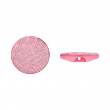 Пуговица пластиковая на полуножке, размер 20L, форма круглая, цвет розовый
