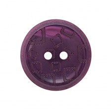 Пуговица пластиковая на два прокола, фиолетовая, 34L