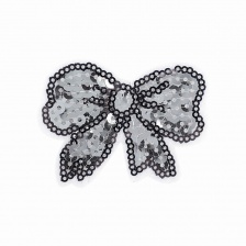 Термоаппликация "Бантик" с пайетками, размер 67х50 мм