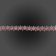 Кружево ажурное с цветами и бусинами, ширина 30 мм, намотка 10 ярдов, цвет грязно-розовый (№169)