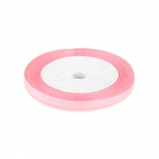 Декоративная лента атласная, ширина 6 мм, намотка 25 ярдов, цвет розовый (№066)