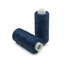 Нитки полиэстер 40/2, цвет №2015 (приглушенный темно-синий), катушка 400Y