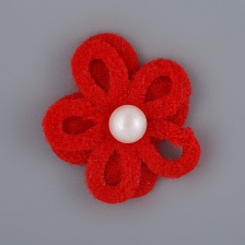 Цветочки декоративные, цвет красный, размер 25 мм, 