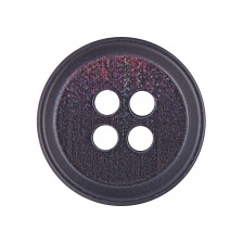 Пуговица пластиковая на четыре прокола, размер 24L, цвет бордовый