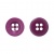 Пуговица пластиковая на четыре прокола, темно-фиолетовая, 34L