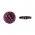 Пуговица пластиковая на полуножке, размер 34L, черная основа с фиолетовыми пайетками