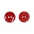 Пуговица пластиковая на два прокола, размер 40L, цвет красный