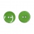 Пуговица пластиковая на два прокола, размер 40L, цвет зеленый