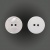 Пуговица пластиковая на два прокола, белая, 34L