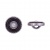 Пуговица пластиковая на ножке, круглая, цвет темный никель+черный+белая страза, размер 40L