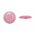 Пуговица пластиковая на полуножке, размер 24L, розовая с блестками