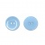 Пуговица пластиковая на два прокола, размер 40L, цвет голубой