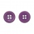 Пуговица пластиковая на четыре прокола, фиолетовая, 34L
