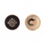 Пуговица металлическая на ножке, размер 28L, цвет золото/черный
