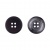Пуговица пластиковая на четыре прокола, черная, 40L