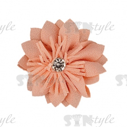 Цветочки декоративные, цвет персиковый, размер 45 мм,  фото 1