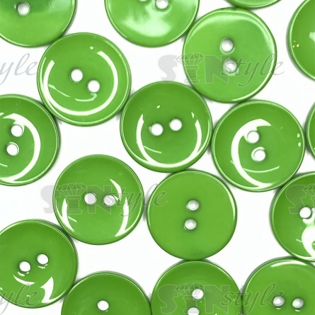 Пуговица пластиковая на два прокола, размер 40L, цвет зеленый фото 3