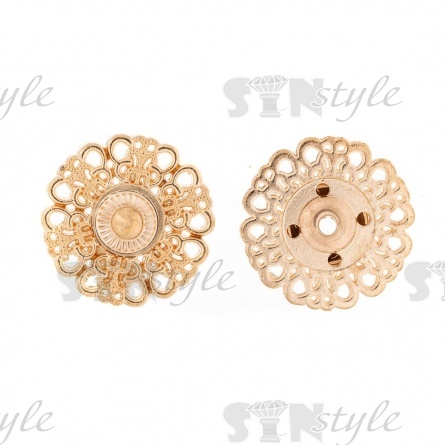 Кнопки пришивные, металлические №12, размер 25 мм, цвет золото фото 1