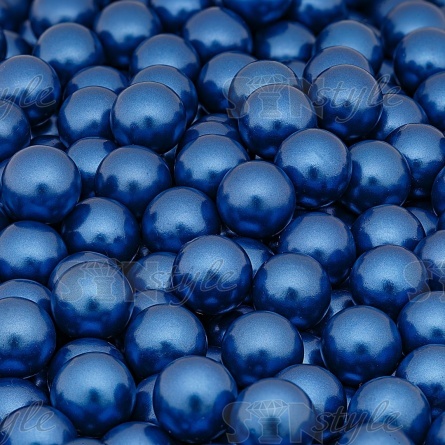 Бусины под жемчуг прибивные, размер 6 мм, цвет синий, вес 500г фото 3