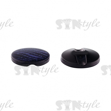 Пуговица пластиковая на полуножке, размер 34L, цвет темно-синий фото 2