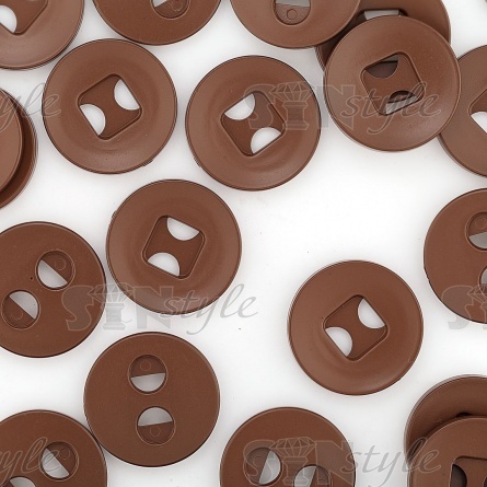 Пуговица пластиковая на два прокола, размер 44L, цвет кофейный фото 4