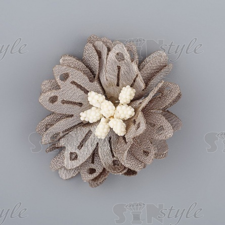 Цветочки декоративные, цвет серый, размер 40  мм,  фото 1