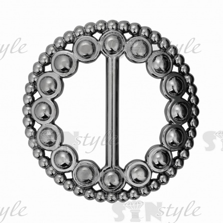 Пряжка пластиковая, внутренний размер 45 мм, цвет темный никель фото 1