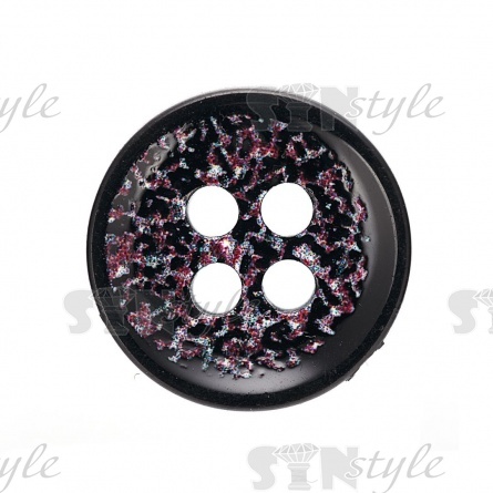 Пуговица пластиковая на четыре прокола, размер 18L, цвет бордовый фото 2