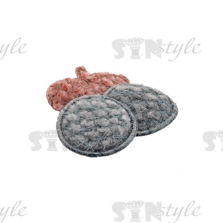 Аппликация 3D "Вишенки", цвет грязно-розовый+серый, размер 35х30 мм фото 2