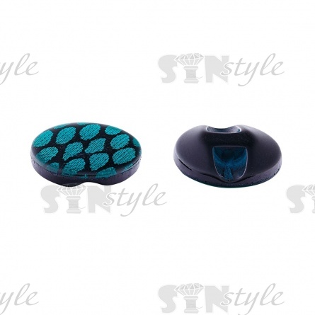 Пуговица пластиковая на полуножке, размер 20L, форма круглая, цвет бирюзовый  фото 2