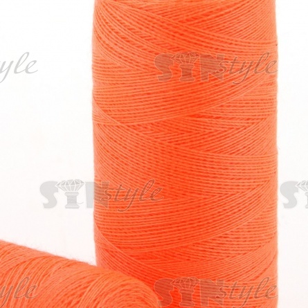 Нитки полиэстер 40/2, цвет №1135 (неоновый оранжевый), катушка 400Y фото 2