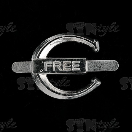 Брошь металлическая, крепление усики, цвет серебряный, размер 17х20мм фото 1