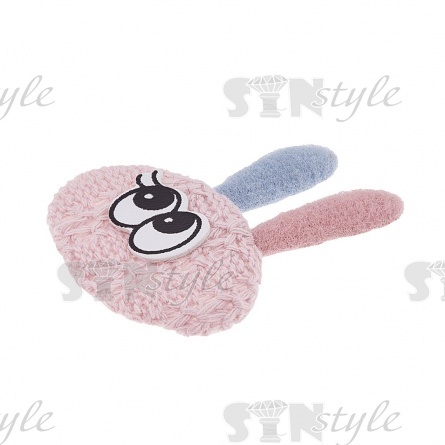 Аппликация 3D "Зайчик", цвет грязно-розовый, размер 40х60 мм фото 2