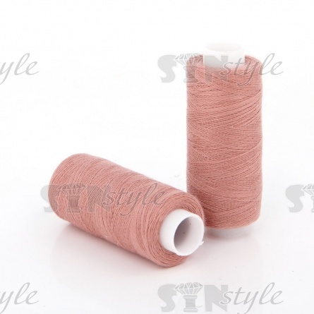 Нитки полиэстер 40/2, цвет №1613 (розово-коричневый), катушка  400Y  фото 1