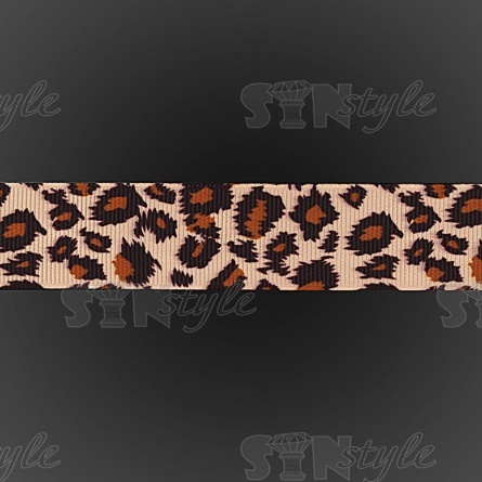 Лента репсовая, с анималистическим принтом, ширина 25 мм, намотка 20 ярдов фото 3